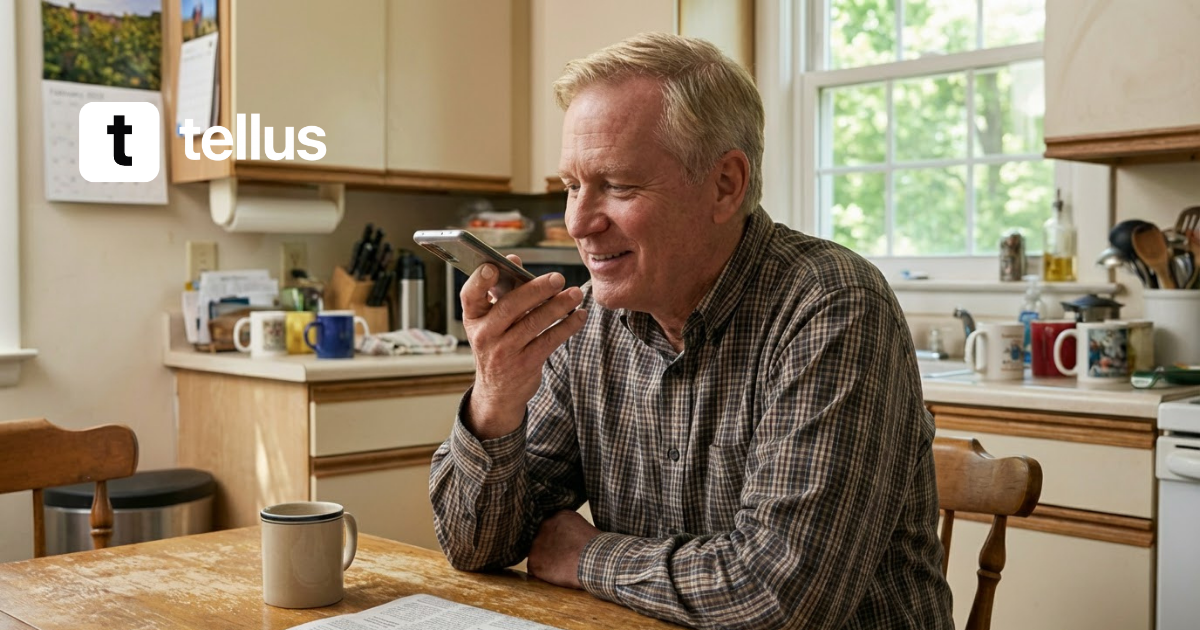 A grandfather talking to his grandchildren